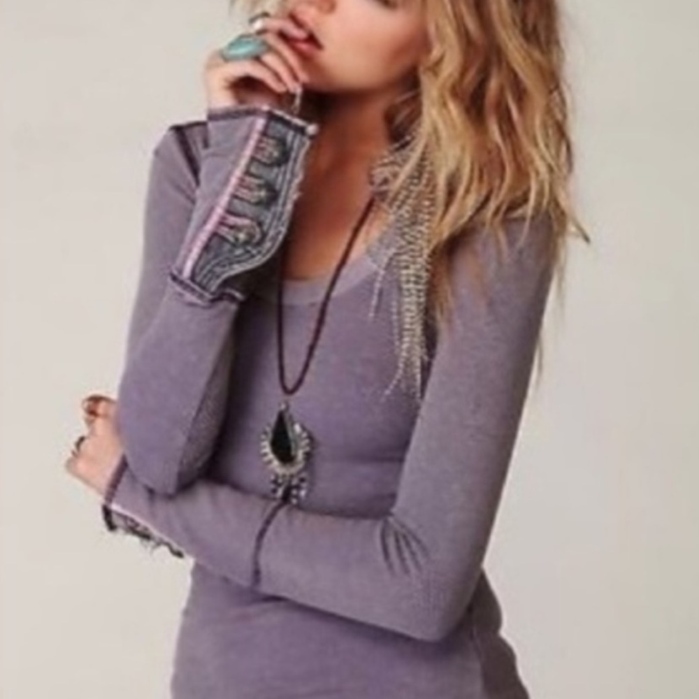 Free People Thermal Mamba Moto Cuff Thermal XS